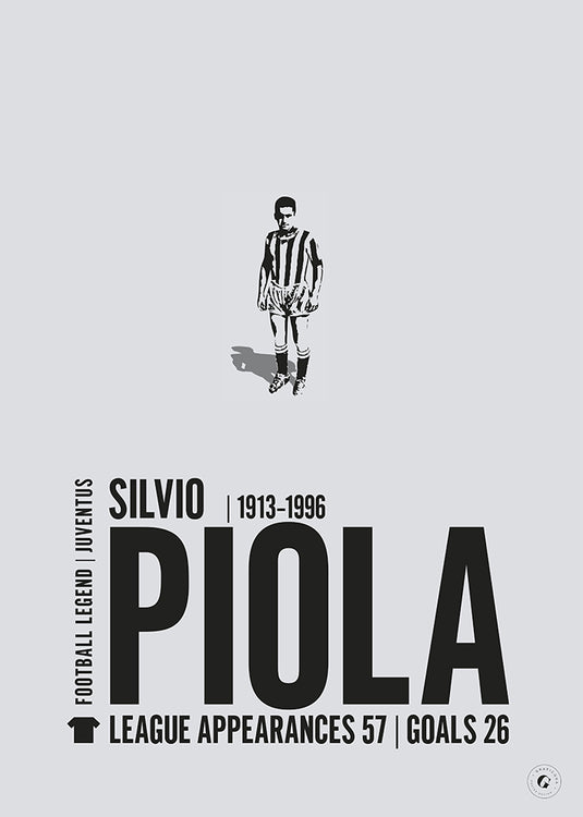 Silvio Piola Juventus Legend Print