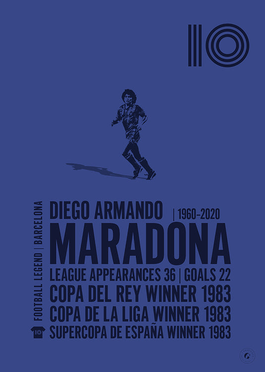 Diego Maradona Poster - Barcelona