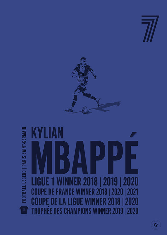 Kylian Mbappe Paris Saint-Germain Legend Print