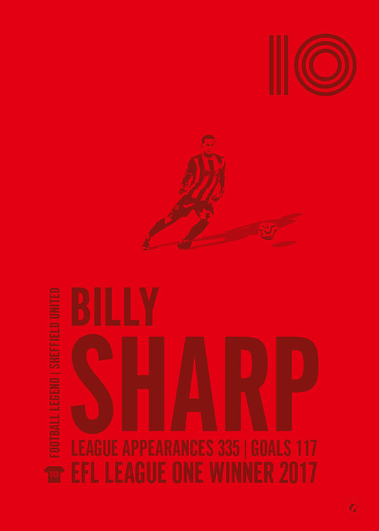 Billy Sharp Sheffield United Legend Print