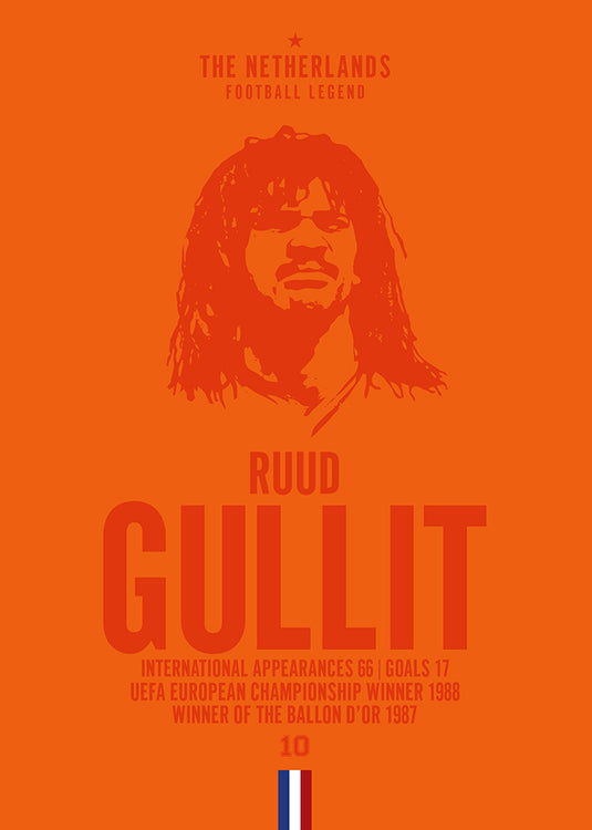 Ruud Gullit Head Poster
