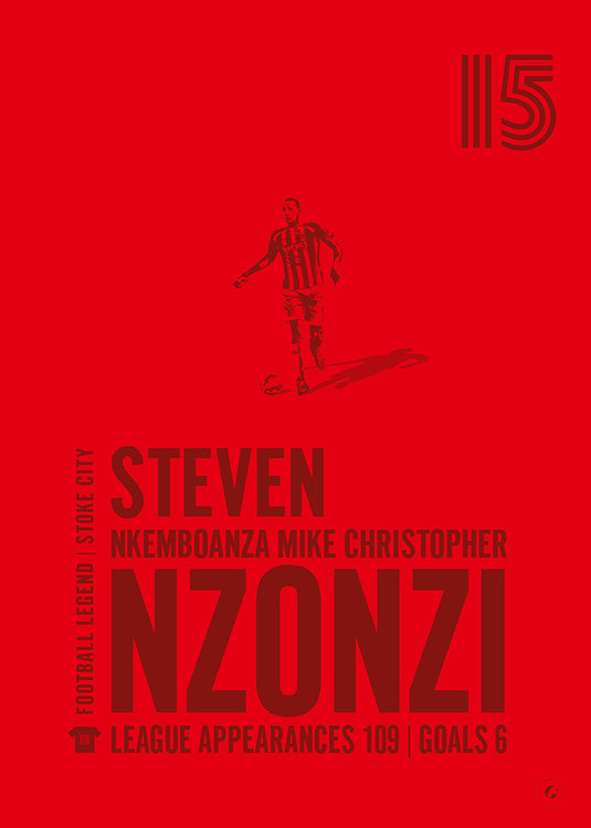 Steven Nzonzi Stoke City Legend Print