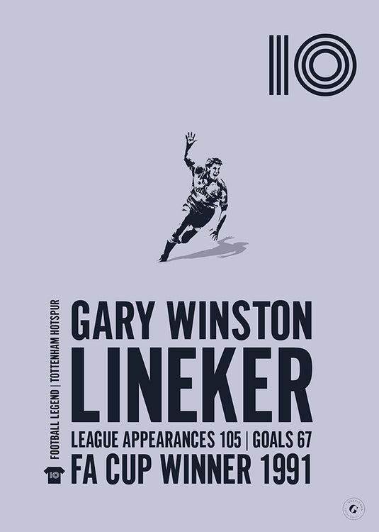 Gary Lineker Poster - Tottenham Hotspur