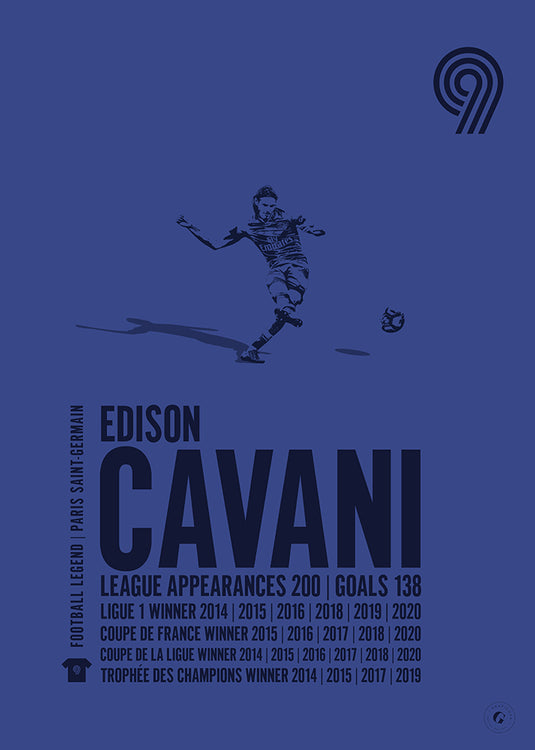 Edinson Cavani Paris Saint-Germain Legend Print