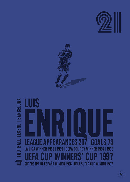 Luis Enrique Barcelona Legend Print