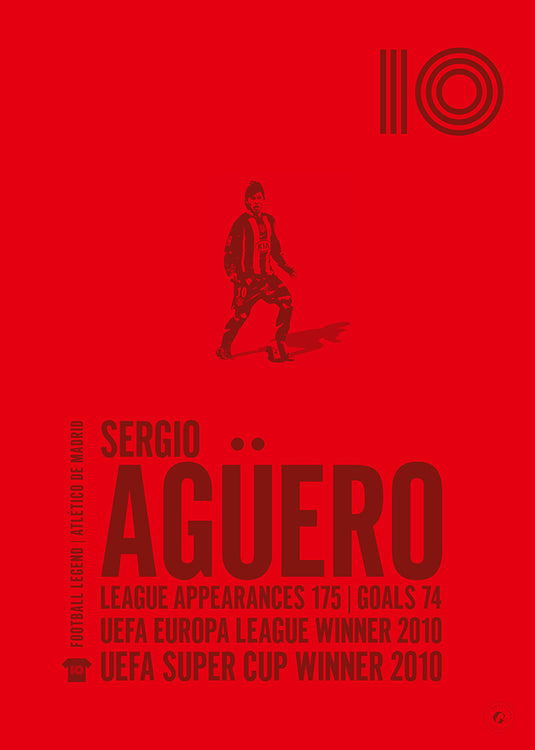 Sergio Aguero Poster - Atletico Madrid