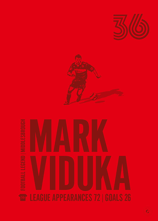 Mark Viduka Middlesbrough Legend Print