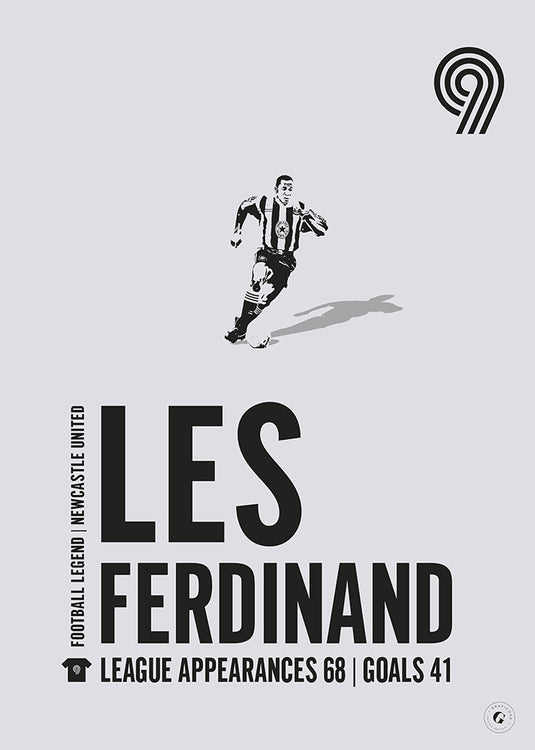 Les Ferdinand Newcastle United Legend Print