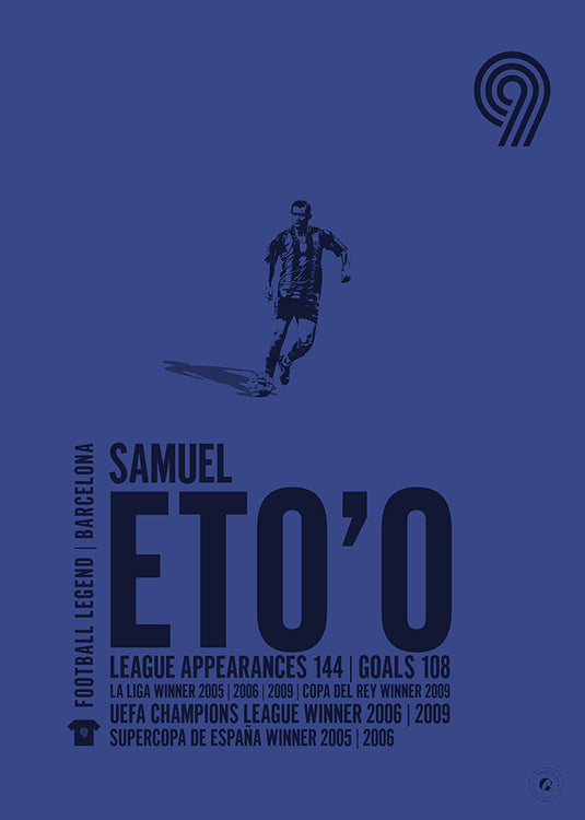 Samuel Eto'o Barcelona Legend Print