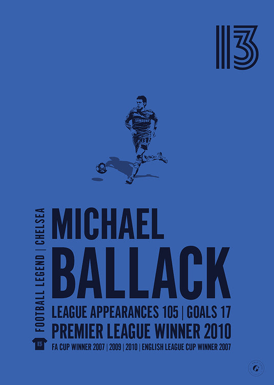 Michael Ballack Chelsea Legend Print