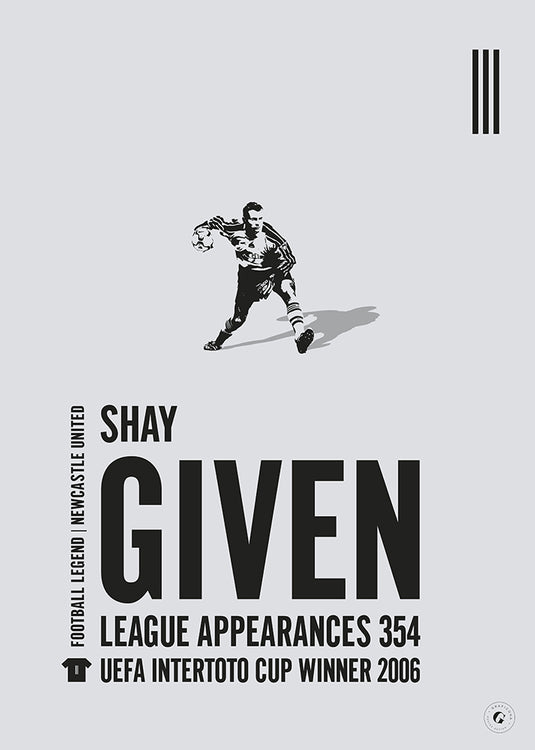 Shay Given Newcastle United Legend Print