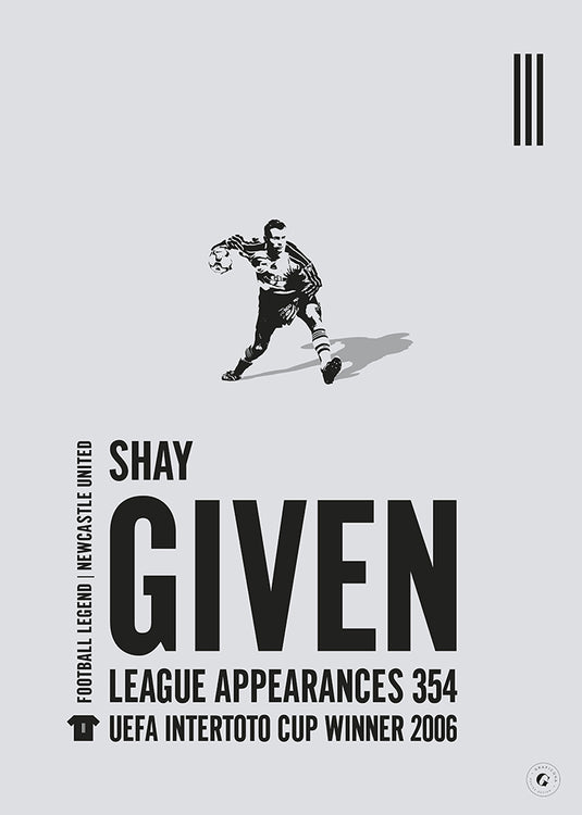 Shay Given Poster - Newcastle United