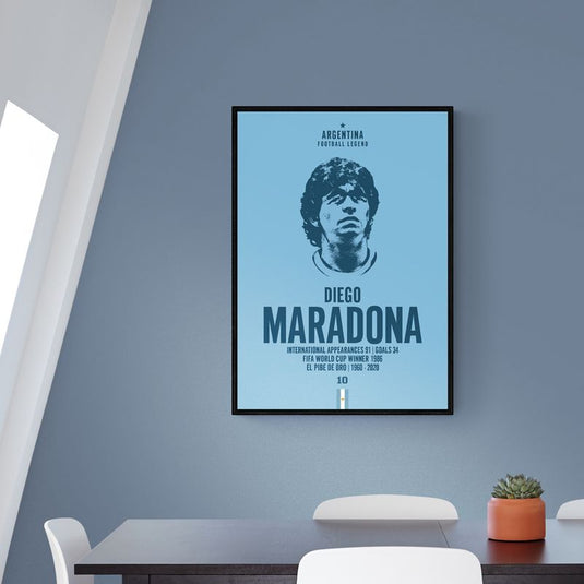 Diego Maradona Argentina Football Legend Timeless Portrait Print