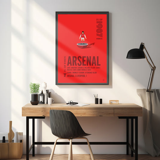 Arsenal 1987 EFL Cup Winners Poster