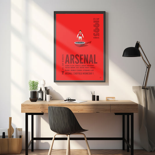 Arsenal 1993 EFL Cup Winners Poster