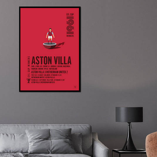 Aston Villa 1961 EFL Cup Winners Poster