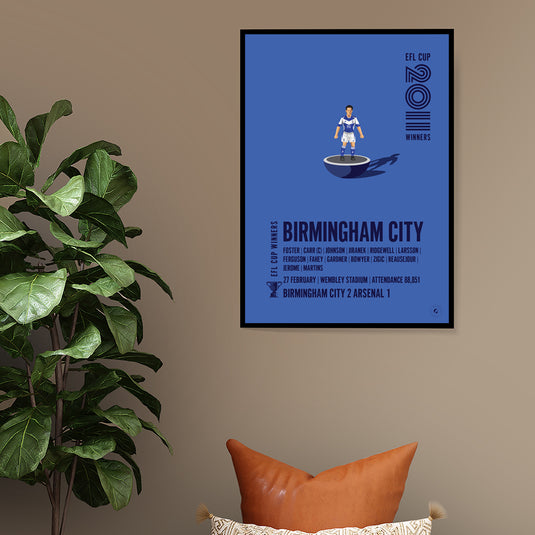 Birmingham City 2011 EFL Cup Winners Poster