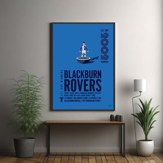 Blackburn Rovers 2002 EFL Cup Winners Poster