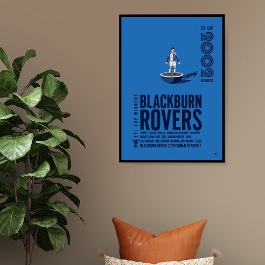 Blackburn Rovers 2002 EFL Cup Winners Poster