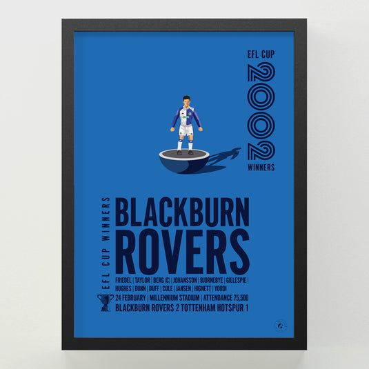 Blackburn Rovers 2002 EFL Cup Winners Poster