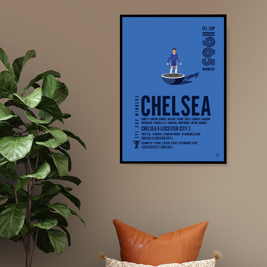 Chelsea 1965 EFL Cup Winners Poster