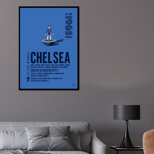 Chelsea 1965 EFL Cup Winners Poster