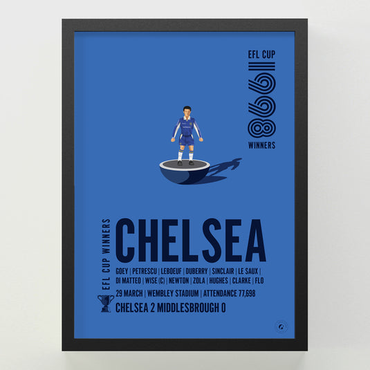 Chelsea 1998 EFL Cup Winners Poster