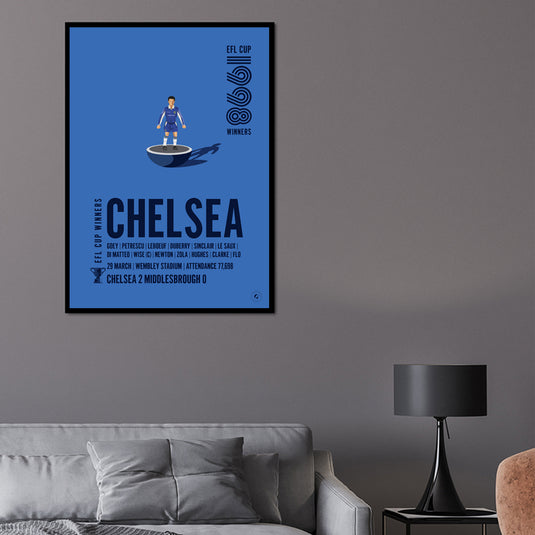 Chelsea 1998 EFL Cup Winners Poster