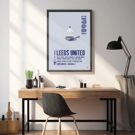 Leeds United 1968 EFL Cup Winners Poster