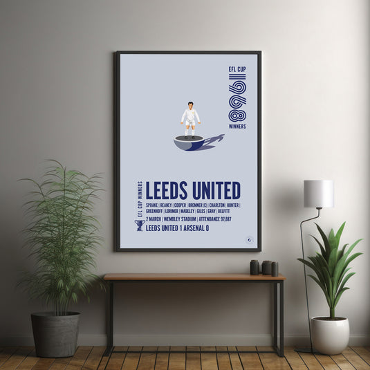 Leeds United 1968 EFL Cup Winners Poster