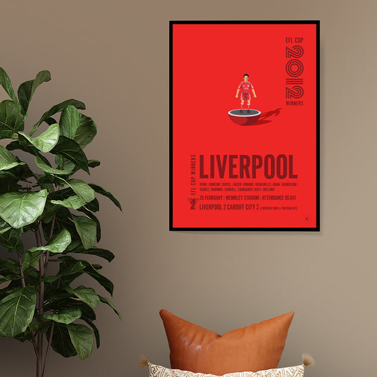 Liverpool 2012 EFL Cup Winners Poster