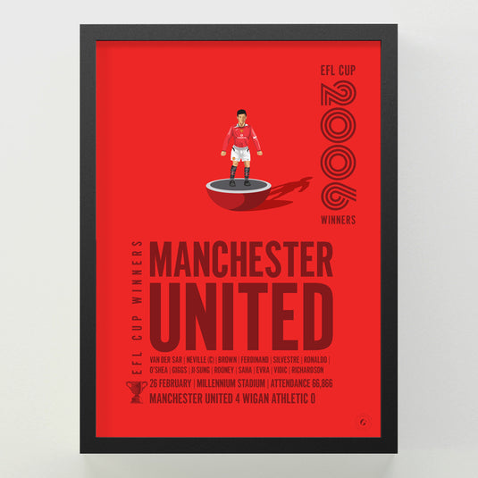 Manchester United 2006 EFL Cup Winners Poster