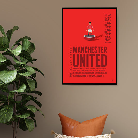 Manchester United 2006 EFL Cup Winners Poster