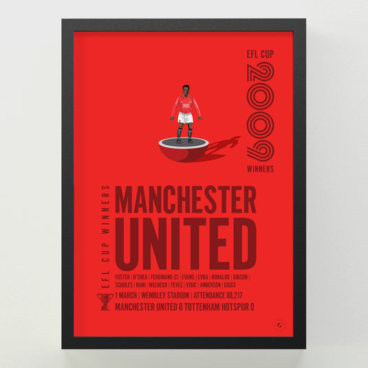 Manchester United 2009 EFL Cup Winners Poster