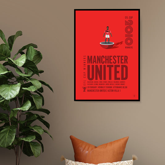 Manchester United 2010 EFL Cup Winners Poster