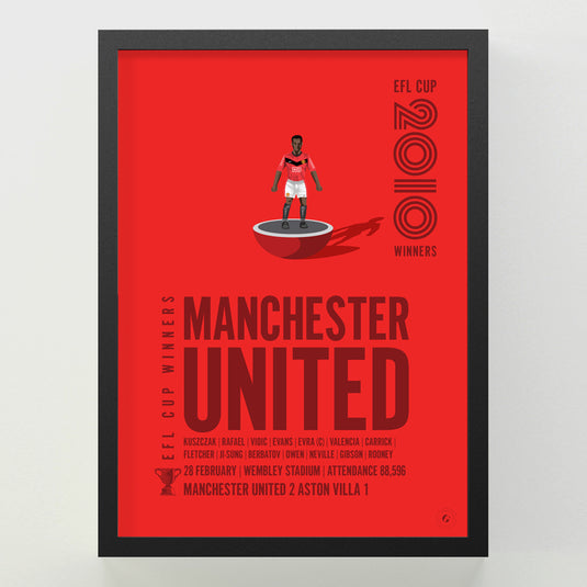 Manchester United 2010 EFL Cup Winners Poster