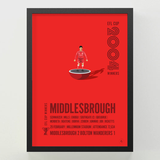 Middlesbrough 2004 EFL Cup Winners Poster