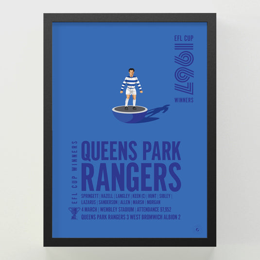 Queens Park Rangers 1967 EFL Cup Winners Poster