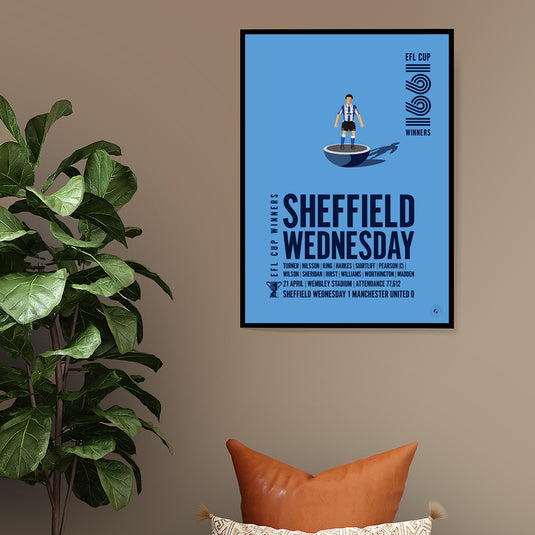 Sheffield Wednesday 1991 EFL Cup Winners Poster