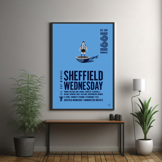 Sheffield Wednesday 1991 EFL Cup Winners Poster