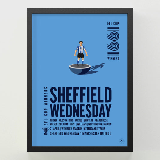 Sheffield Wednesday 1991 EFL Cup Winners Poster