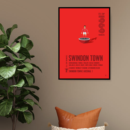 Swindon Town 1969 EFL Cup Winners Poster