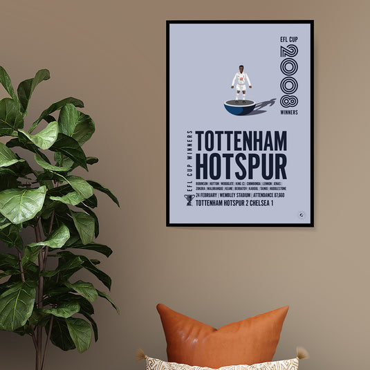 Tottenham Hotspur 2008 EFL Cup Winners Poster
