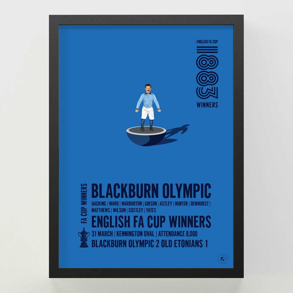 Blackburn Olympic 1883 FA Cup Winners Poster