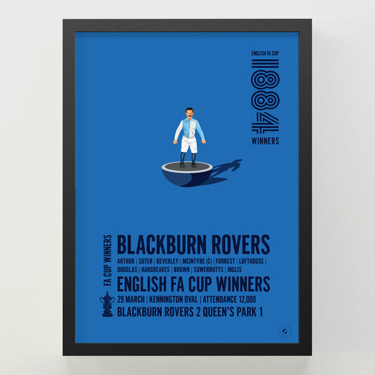 Blackburn Rovers 1884 FA Cup Winners Poster