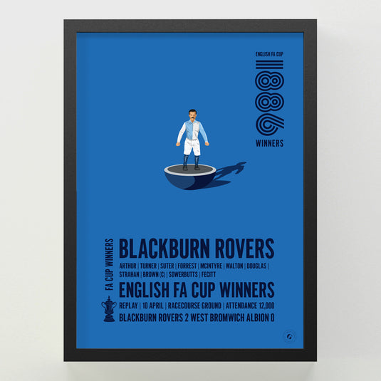 Blackburn Rovers 1886 FA Cup Winners Poster