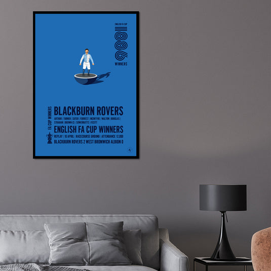 Blackburn Rovers 1886 FA Cup Winners Poster