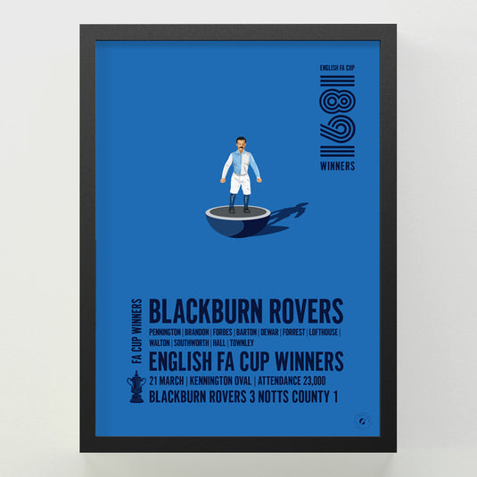 Blackburn Rovers 1891 FA Cup Winners Poster