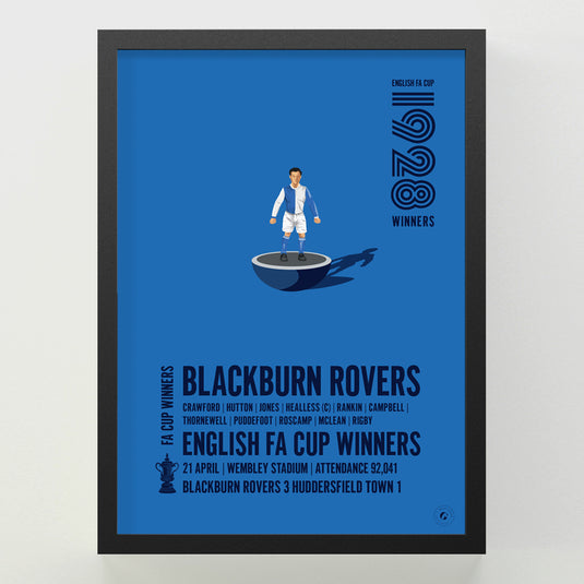 Blackburn Rovers 1928 FA Cup Winners Poster