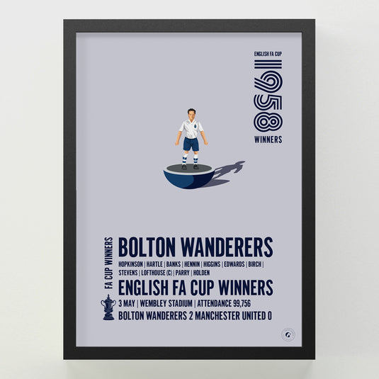 Bolton Wanderers 1958 FA Cup Winners Poster